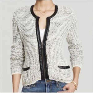 Joie Black and White Cardigan Sweater